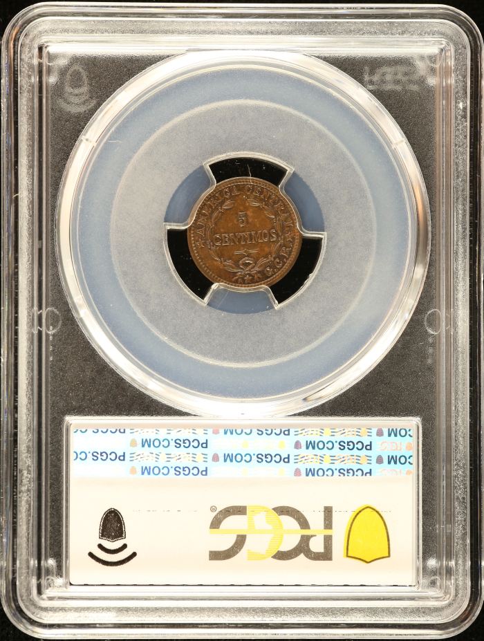 Costa Rica 5 Centimos 1929 GCR PCGS MS64BN 0151114Costa Rica 5 Centimos 1929 GCR PCGS MS64BN 0151114 - Image 2