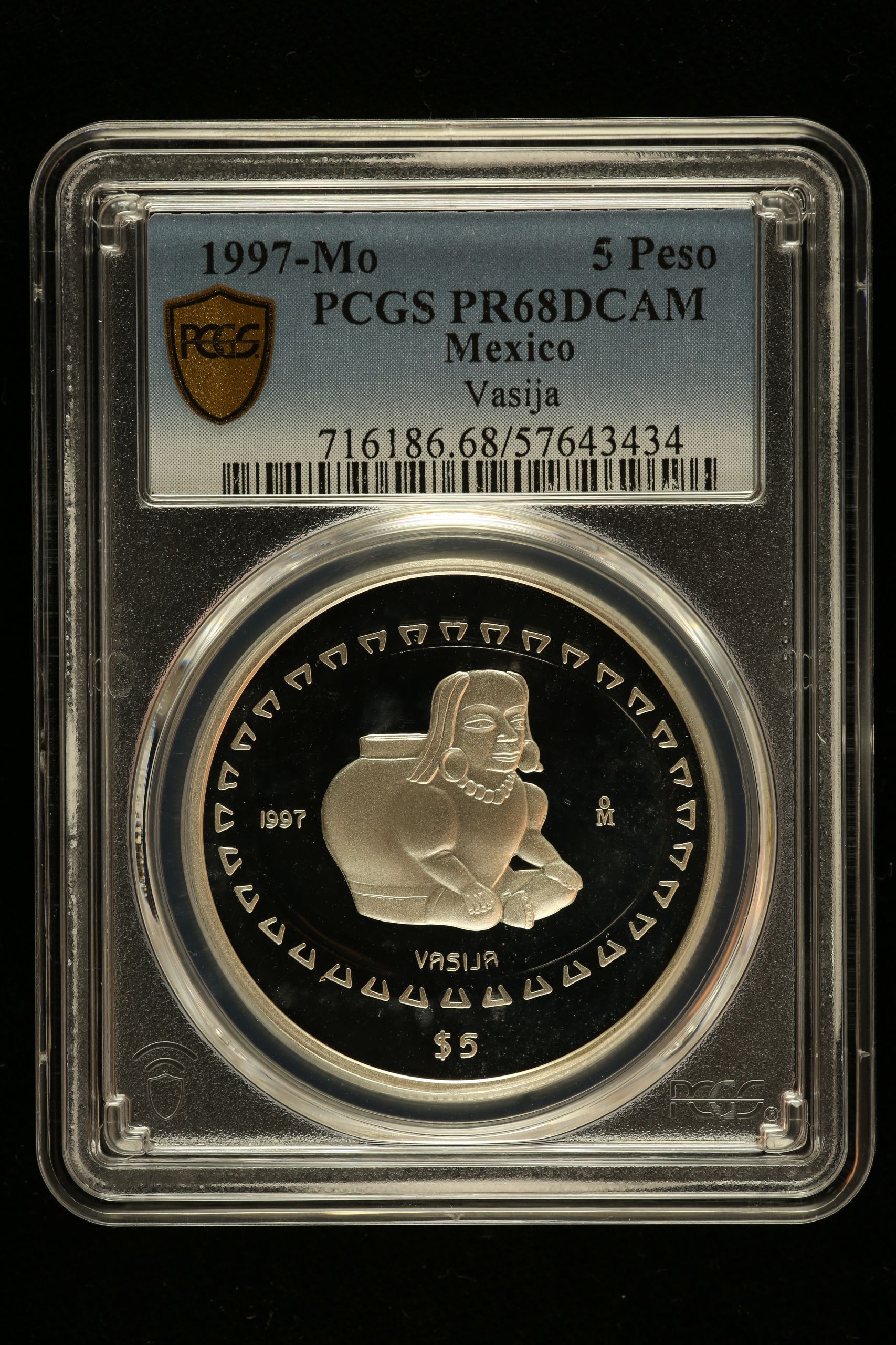 Modern Silver & Minors 5 Peso 1997 Mo PCGS PR68DCAM 0150460