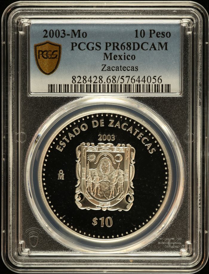 Modern Silver & Minors 10 Peso 2003 Mo PCGS PR68DCAM 0150561Modern Silver & Minors 10 Peso 2003 Mo PCGS PR68DCAM 0150561