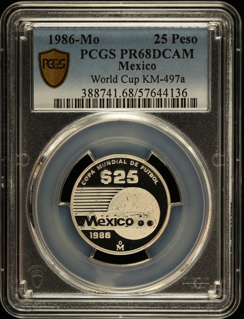 Modern Silver & Minors 25 Peso 1986 Mo KM-497a PCGS PR68DCAM 0150576
