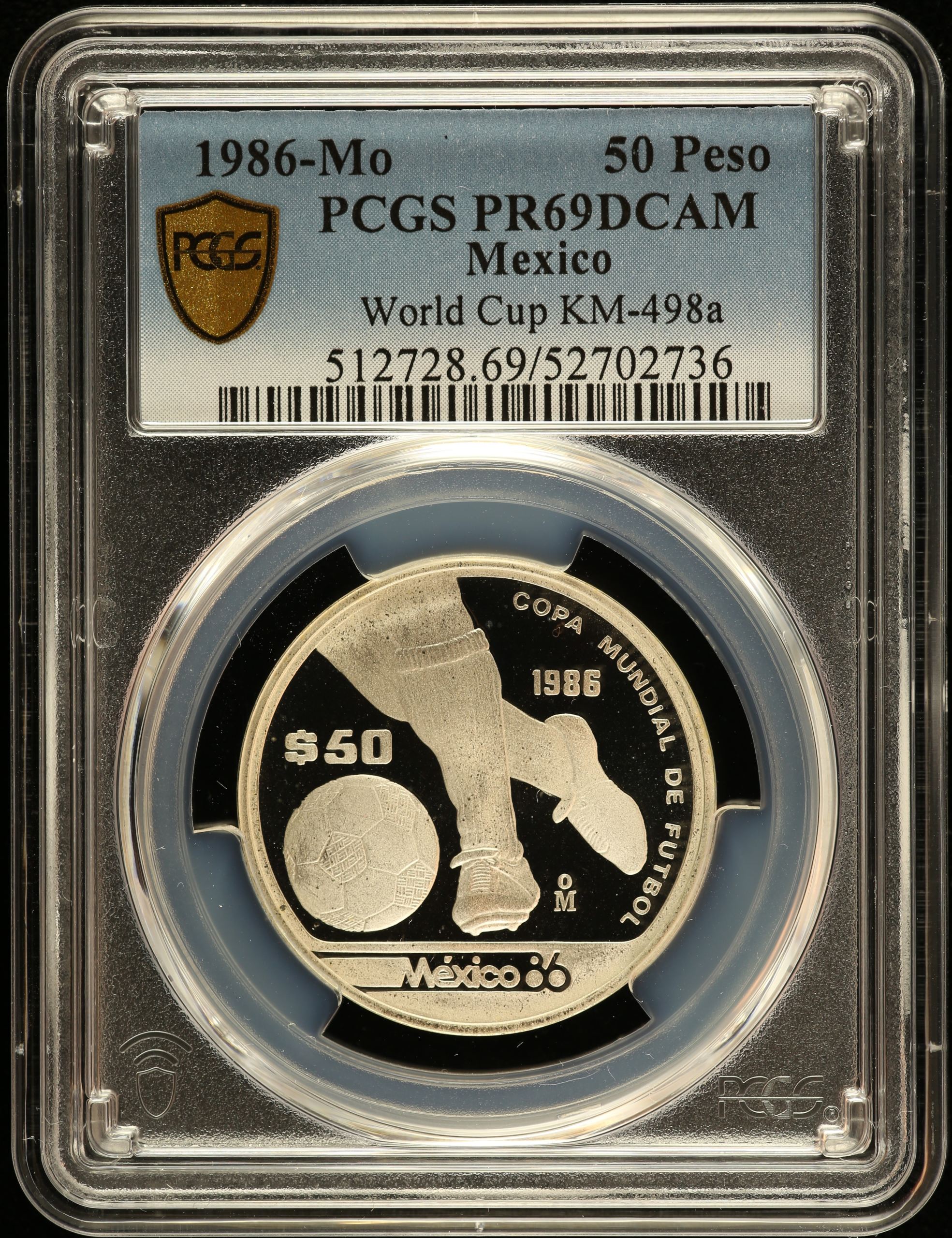 Modern Silver & Minors 50 Peso 1986 Mo KM-498a PCGS PR69DCAM 0150744
