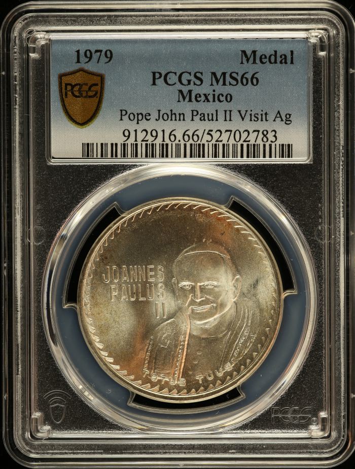 Medals & Tokens Pope John Paul II Visit Silver Medal 1979 PCGS MS66 0150772Medals & Tokens Pope John Paul II Visit Silver Medal 1979 PCGS MS66 0150772