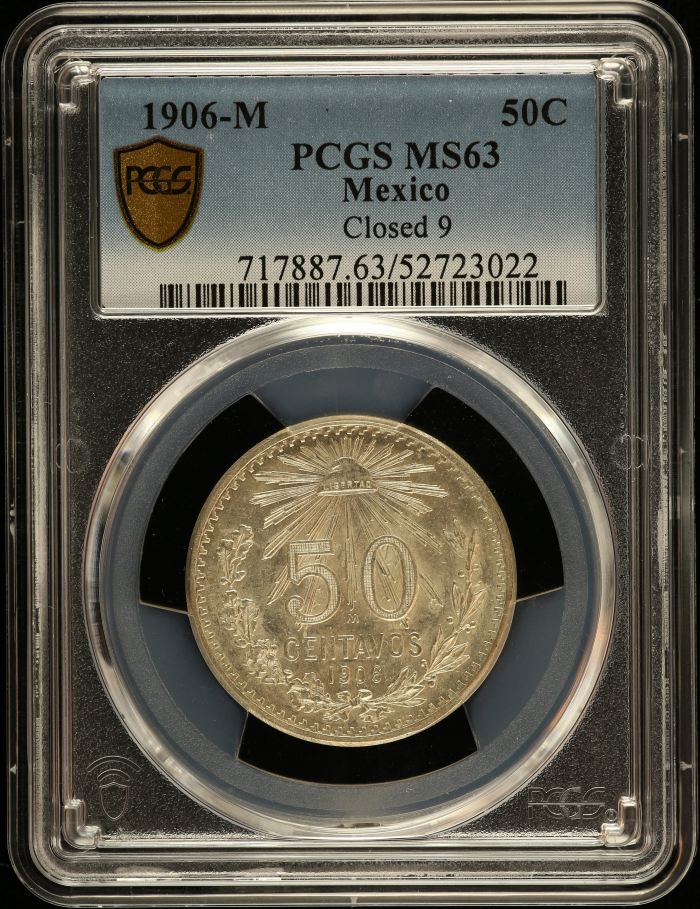 Modern Silver & Minors 50 Centavo 1906 M PCGS MS63 0151004Modern Silver & Minors 50 Centavo 1906 M PCGS MS63 0151004