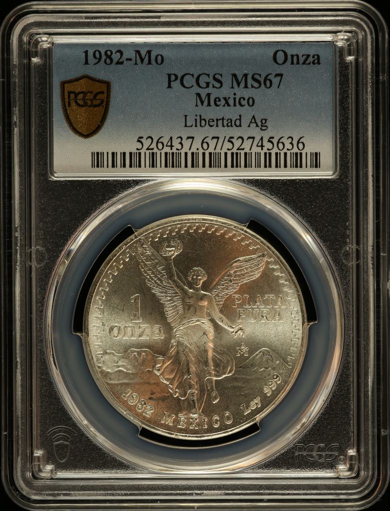 Modern Silver & Minors Onza 1982 Mo PCGS MS67 0149902