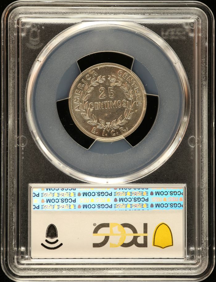 Costa Rica 25 Centimos 1935 BICR PCGS MS63 0151115Costa Rica 25 Centimos 1935 BICR PCGS MS63 0151115 - Image 2