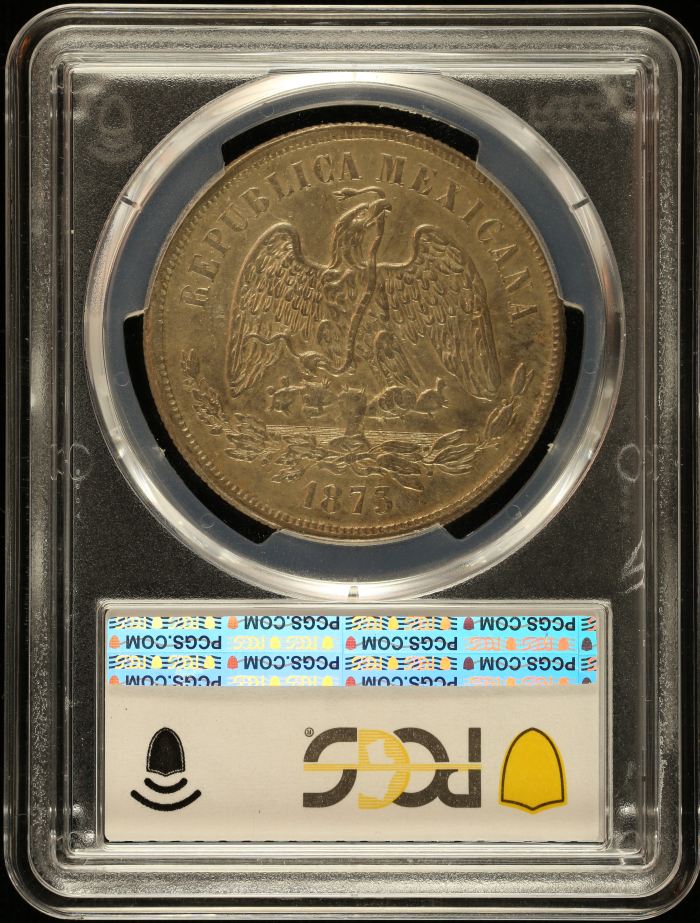 Republic Silver & Minors Peso 1873 Mo M KM-408.5 PCGS AU58 0151014Republic Silver & Minors Peso 1873 Mo M KM-408.5 PCGS AU58 0151014 - Image 2