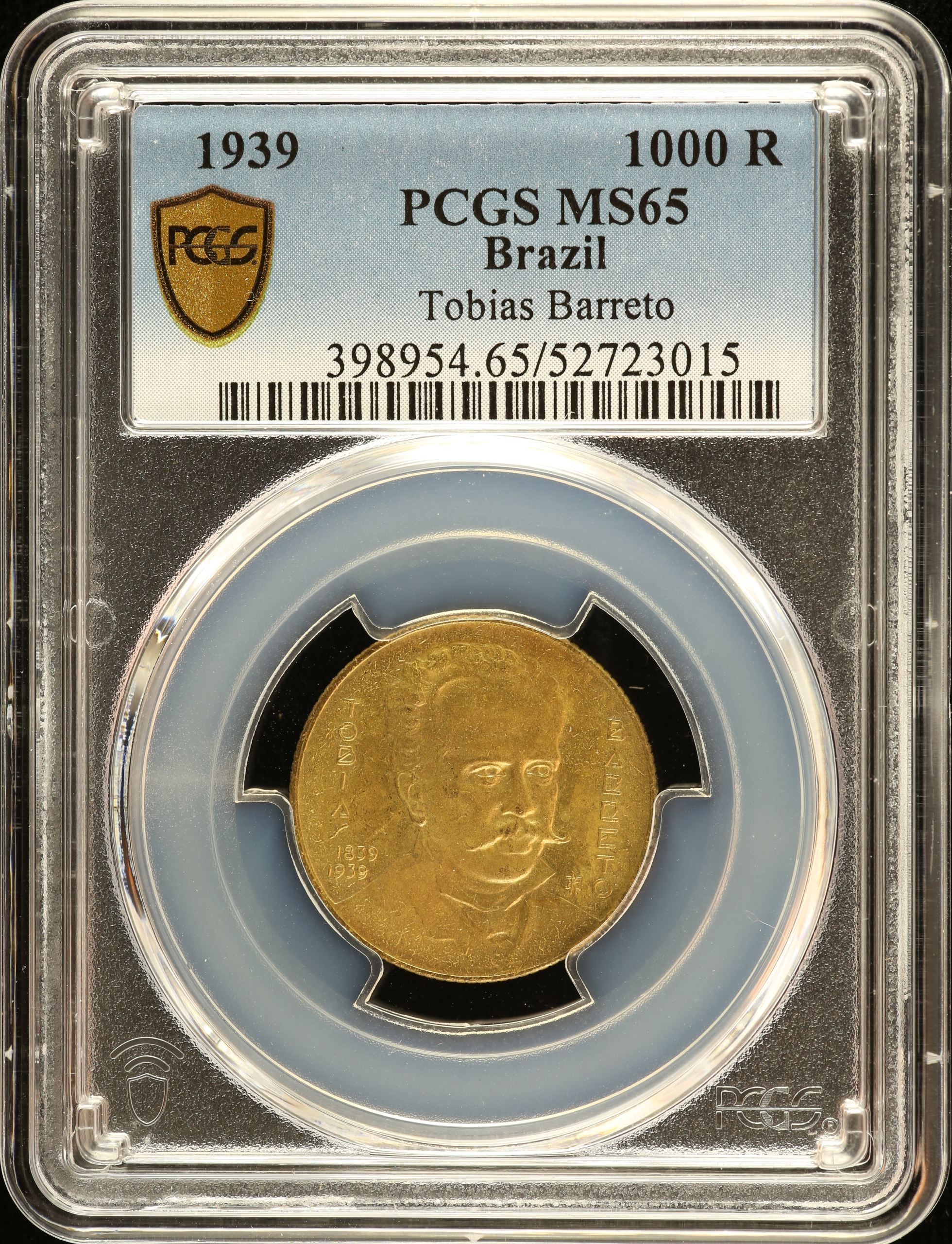 Brazil 1,000 Reis 1939 PCGS MS65 0151116