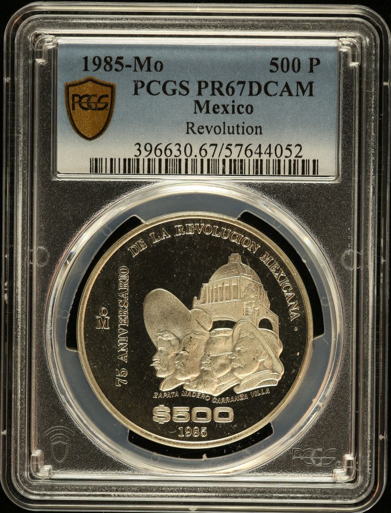 Modern Silver & Minors 500 Peso 1985 Mo PCGS PR67DCAM 0150562