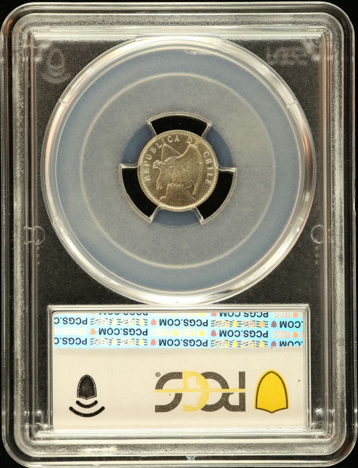 Chile 5 Centavo 1913 So PCGS MS65 0151089Chile 5 Centavo 1913 So PCGS MS65 0151089 - Image 2