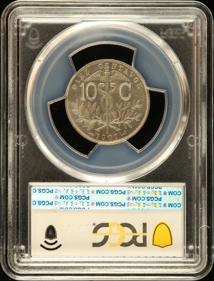 Bolivia 10 Centavo 1907 (a) PCGS MS64 0151182Bolivia 10 Centavo 1907 (a) PCGS MS64 0151182 - Image 2