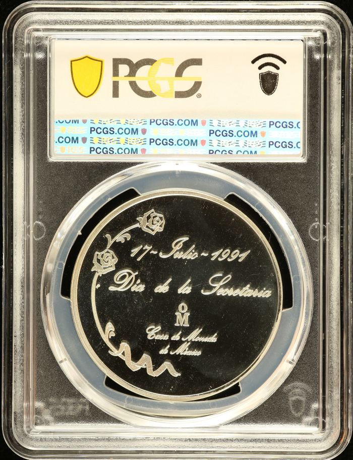 Medals & Tokens Secretary s Day Silver Medal 1991 Mo PCGS MS67 0150773Medals & Tokens Secretary s Day Silver Medal 1991 Mo PCGS MS67 0150773 - Image 2