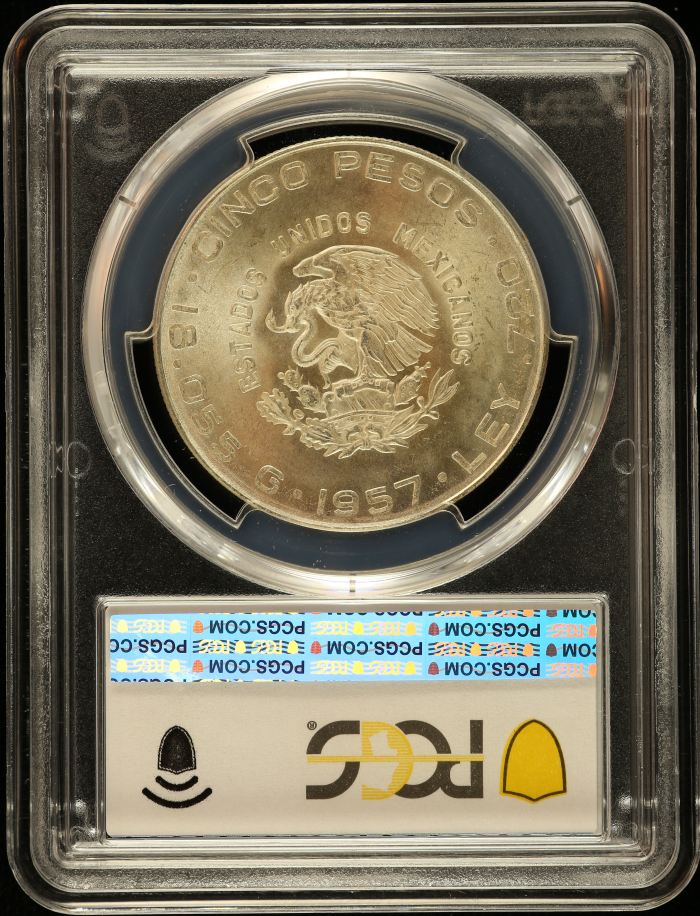 Modern Silver & Minors 5 Peso 1957 Mo PCGS MS66 0151005Modern Silver & Minors 5 Peso 1957 Mo PCGS MS66 0151005 - Image 2