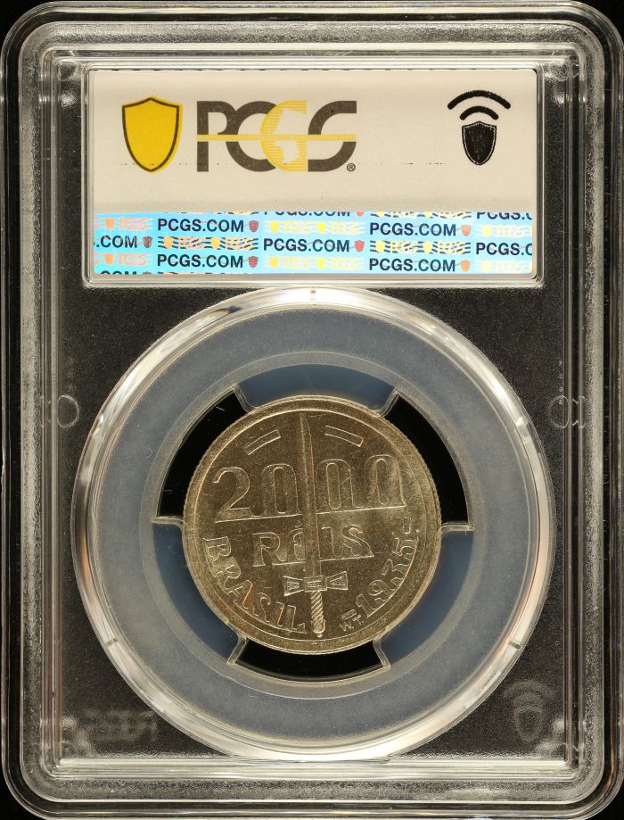 Brazil 2,000 Reis 1935 PCGS MS64 0151023Brazil 2,000 Reis 1935 PCGS MS64 0151023 - Image 2