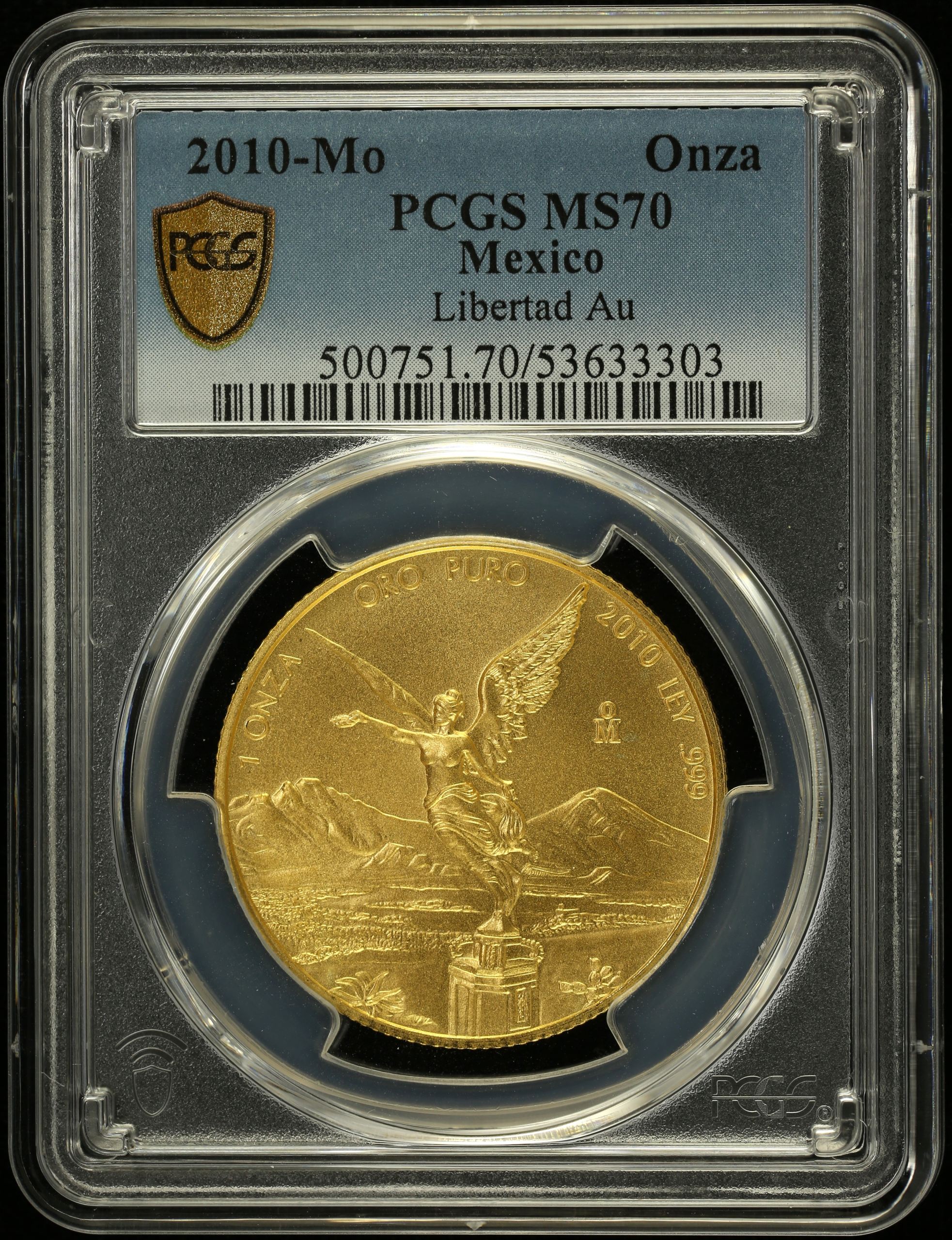 Modern Gold Onza 2010 Mo PCGS MS70 0151571