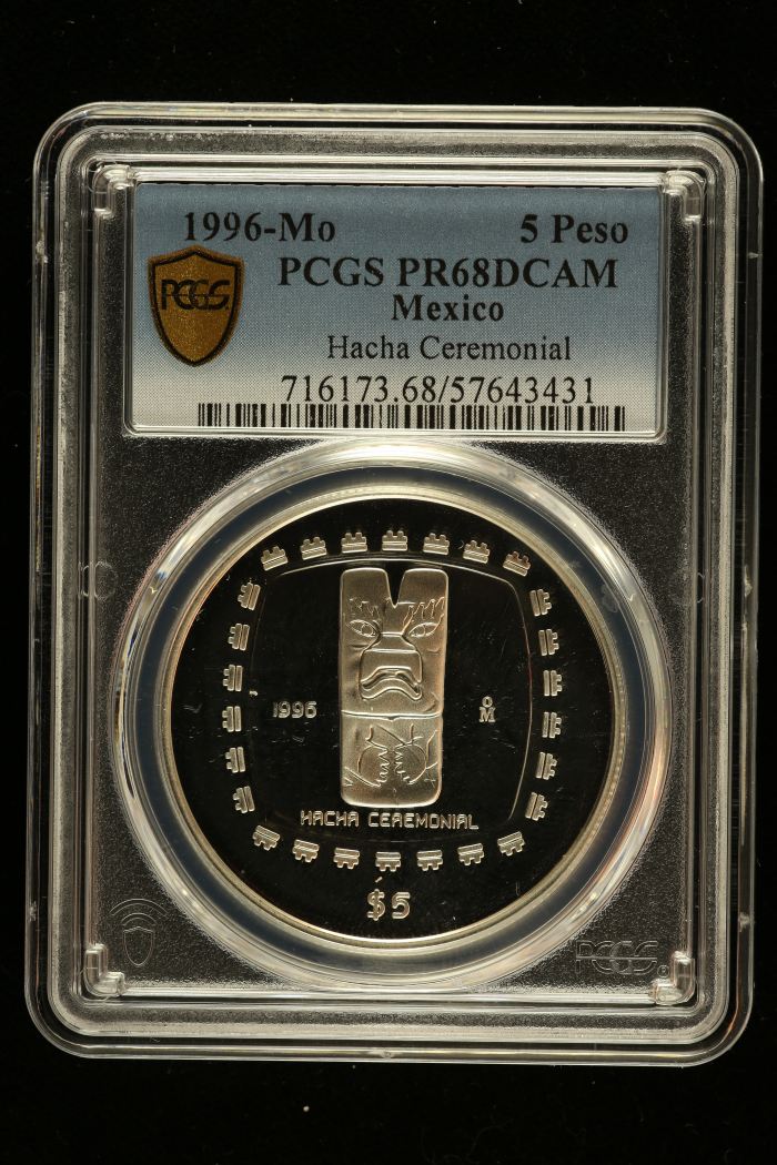 Modern Silver & Minors 5 Peso 1996 Mo PCGS PR68DCAM 0150462Modern Silver & Minors 5 Peso 1996 Mo PCGS PR68DCAM 0150462