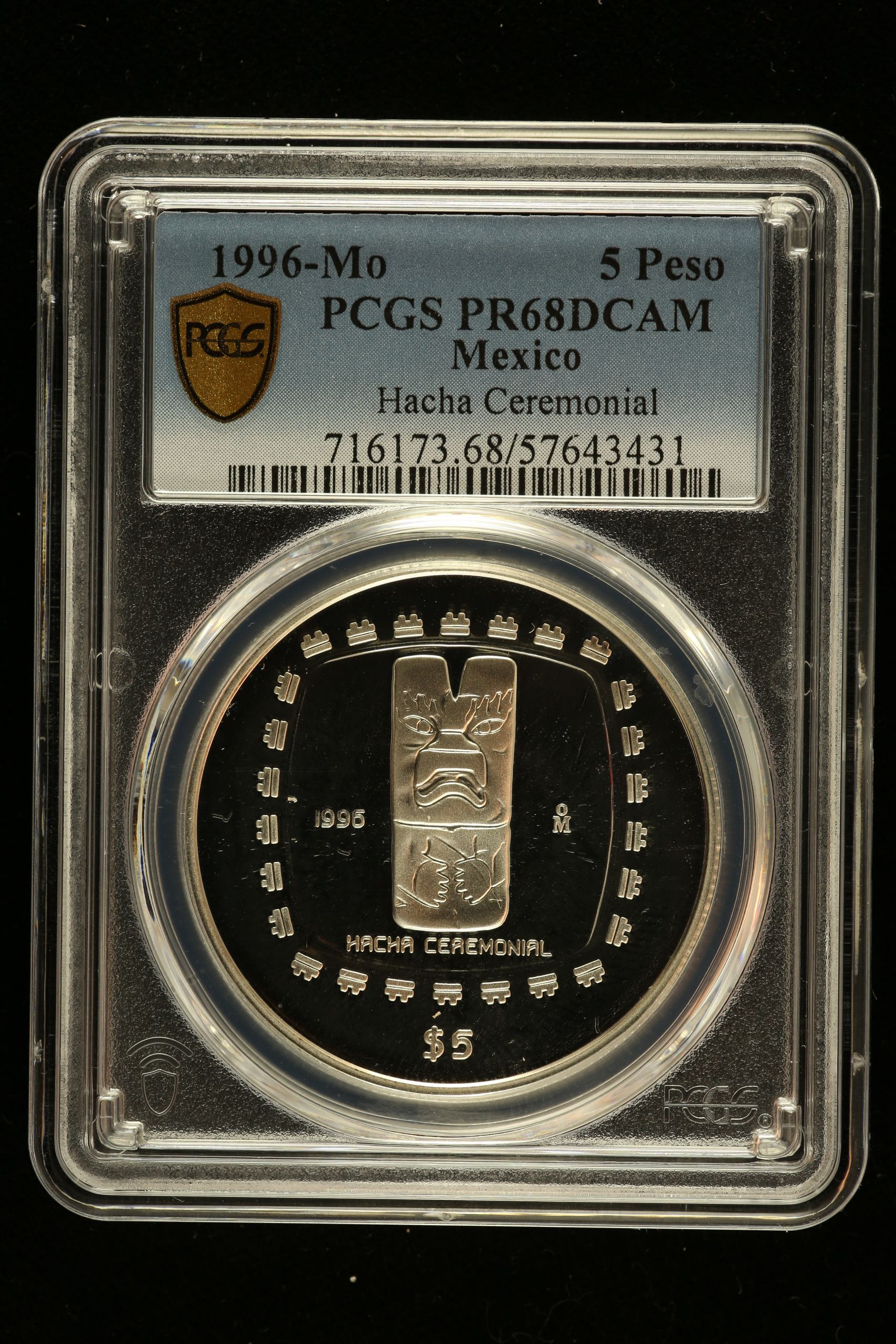 Modern Silver & Minors 5 Peso 1996 Mo PCGS PR68DCAM 0150462