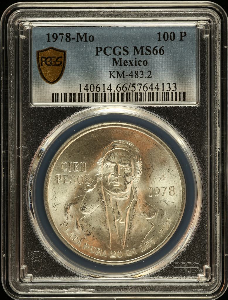 Modern Silver & Minors 100 Peso 1978 Mo KM-483.2 PCGS MS66 0150563