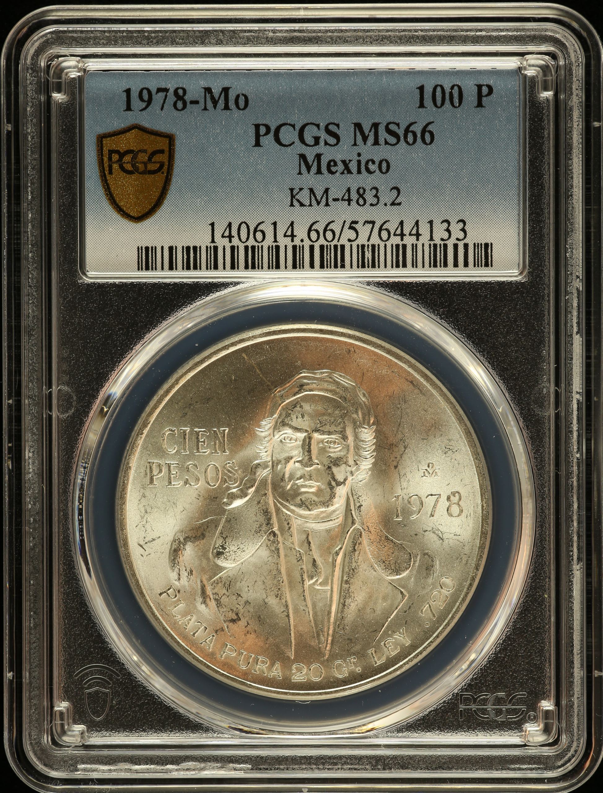 Modern Silver & Minors 100 Peso 1978 Mo KM-483.2 PCGS MS66 0150563