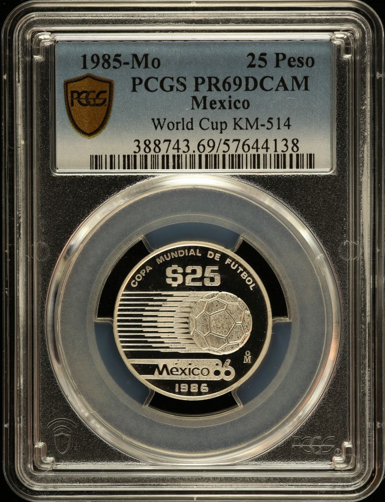 Modern Silver & Minors 25 Peso 1985 Mo KM-514 PCGS PR69DCAM 0150578