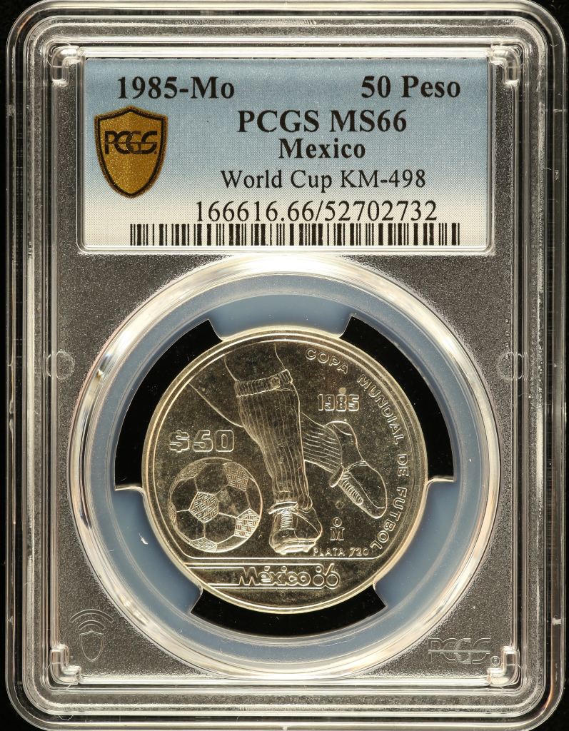 Modern Silver & Minors 50 Peso 1985 Mo KM-498 PCGS MS66 0150746
