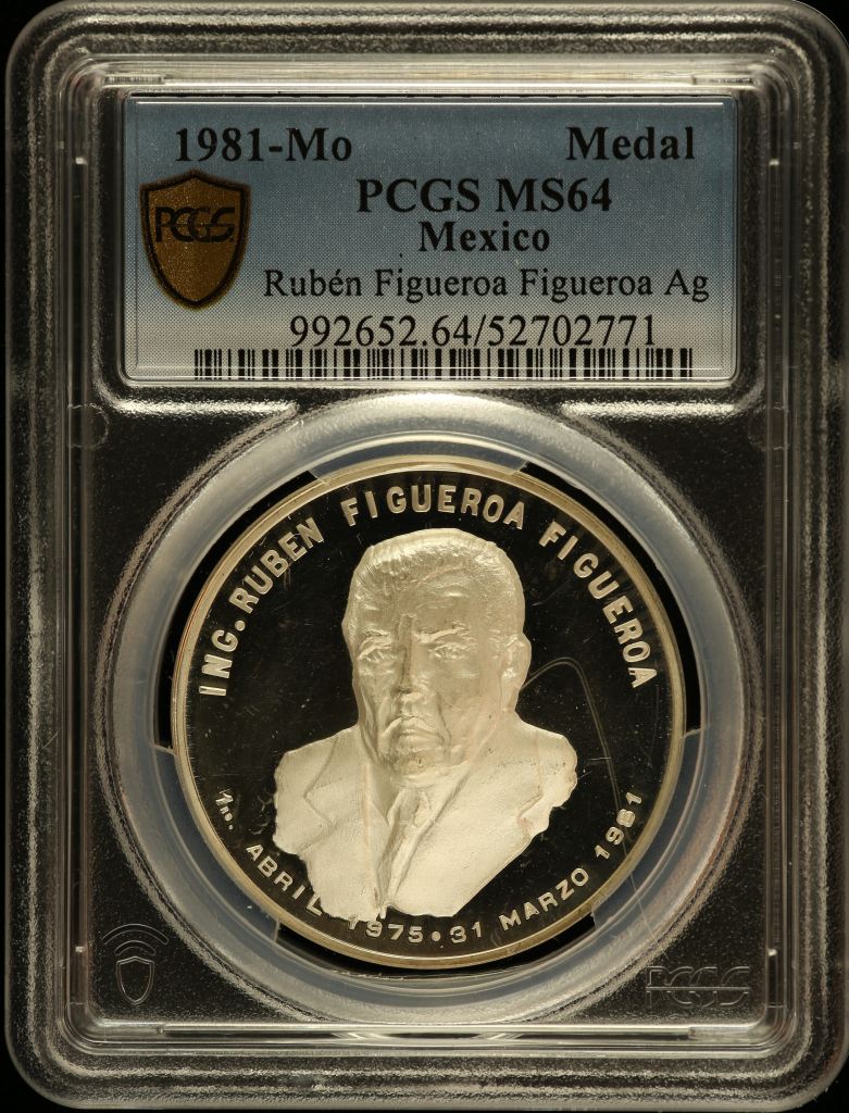 Medals & Tokens Ruben Figueroa Figueroa Silver Medal 1981 Mo PCGS MS64 0150774