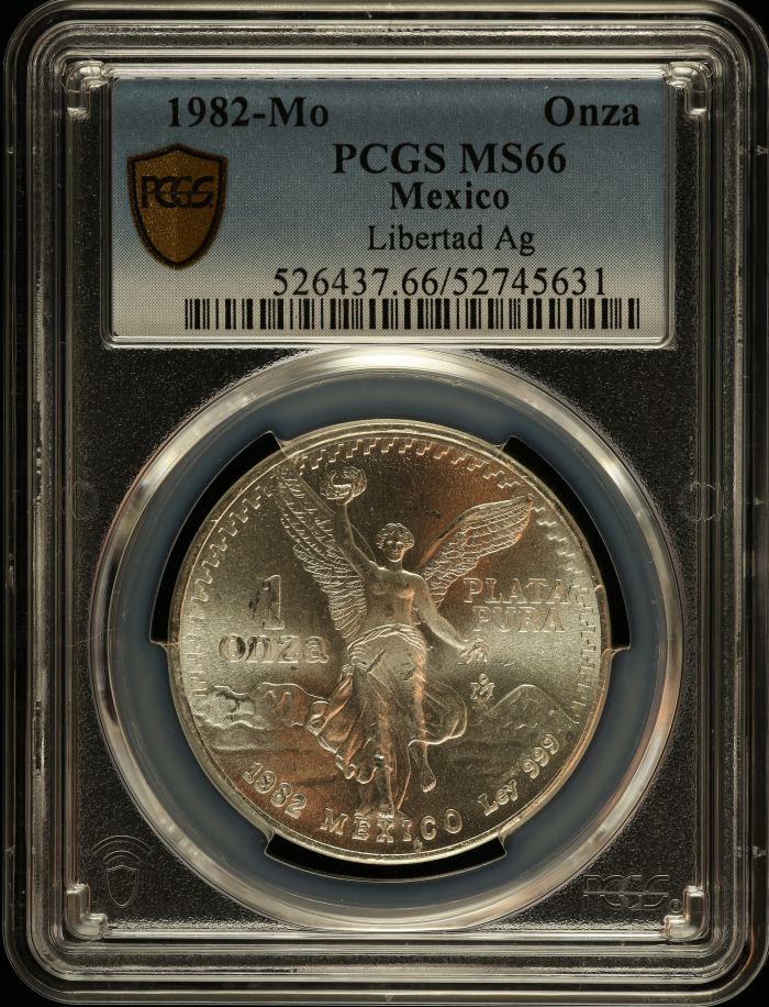 Modern Silver & Minors Onza 1982 Mo PCGS MS66 0149913Modern Silver & Minors Onza 1982 Mo PCGS MS66 0149913
