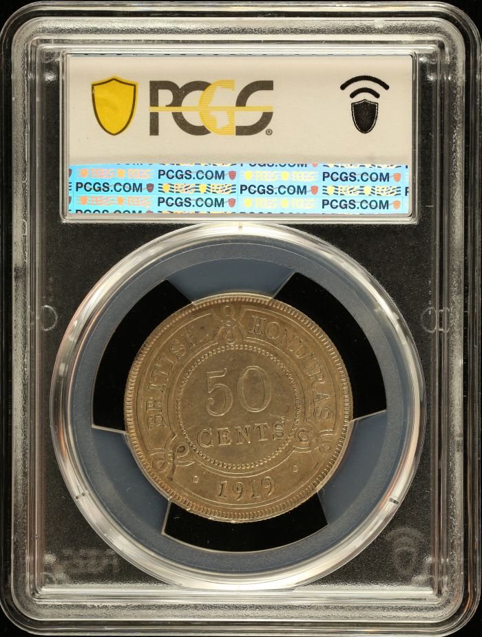 British Honduras 50 Centavo 1919 PCGS AU50 0151024British Honduras 50 Centavo 1919 PCGS AU50 0151024 - Image 2