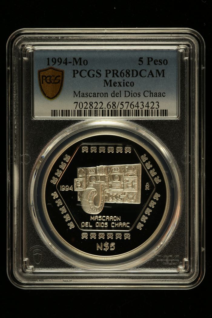 Modern Silver & Minors 5 Peso 1994 Mo PCGS PR68DCAM 0150463Modern Silver & Minors 5 Peso 1994 Mo PCGS PR68DCAM 0150463
