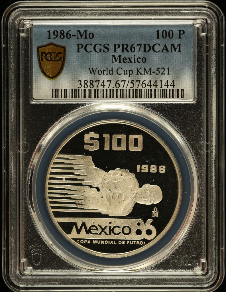 Modern Silver & Minors 100 Peso 1986 Mo KM-521 PCGS PR67DCAM 0150564