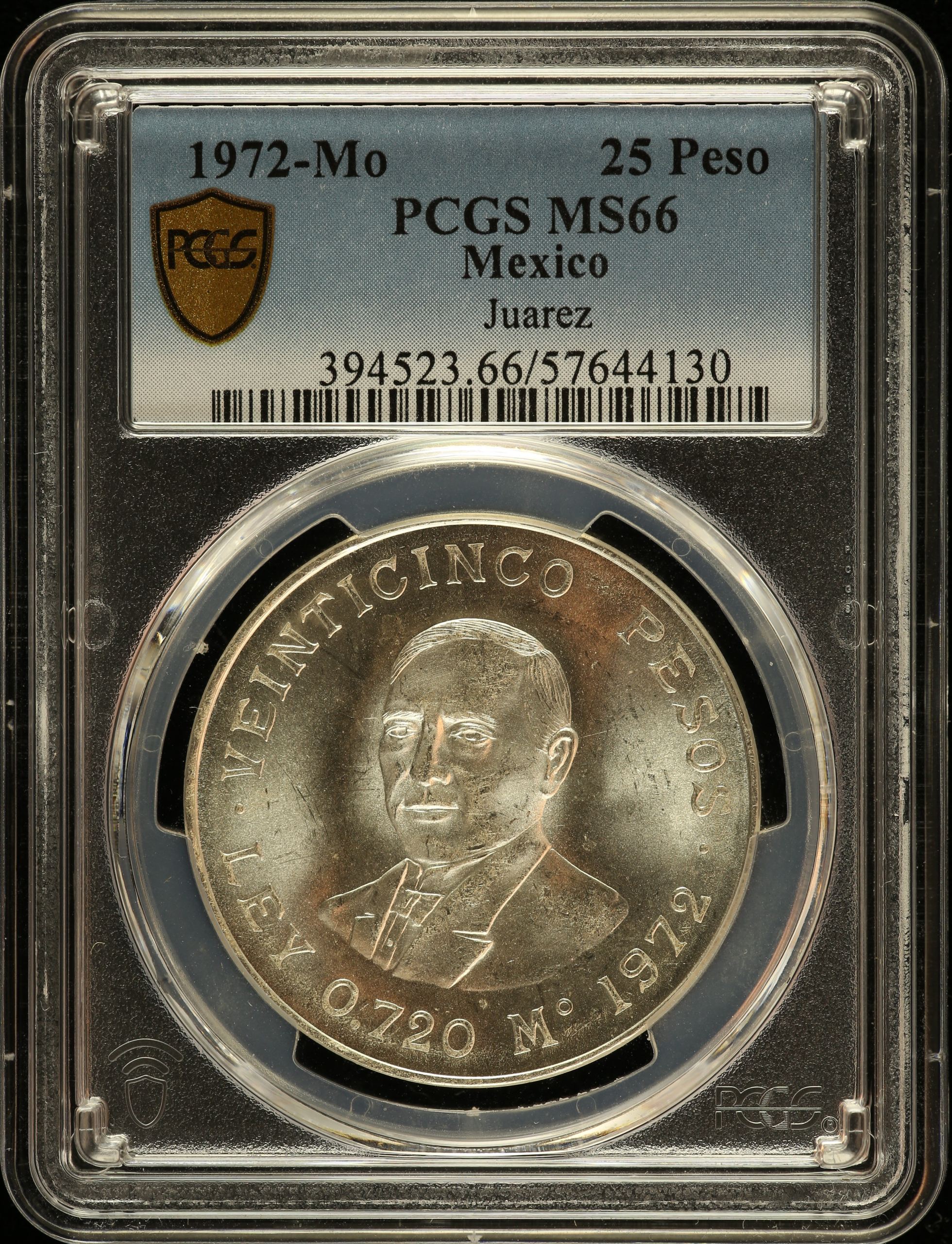 Modern Silver & Minors 25 Peso 1972 Mo PCGS MS66 0150579