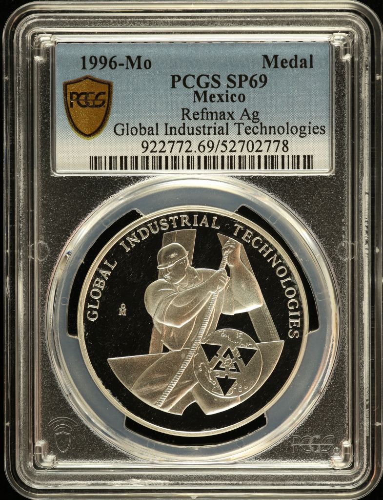 Medals & Tokens Global Industrial Technologies Silver Medal 1996 Mo PCGS SP69 0150776