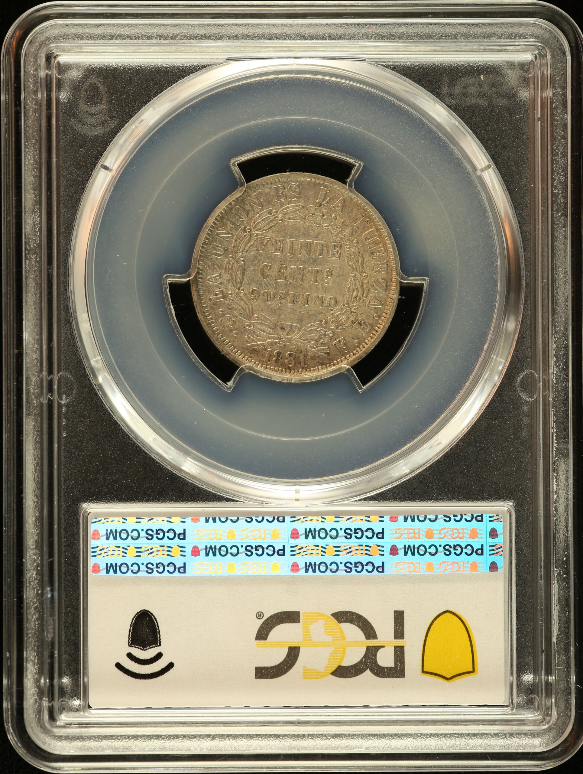 Bolivia Latin American Coins Bolivia 20 Centavo 1881 Pts FE PCGS MS62 0151185 Bolivia 20 Centavo 1881 Pts FE PCGS MS62 0151185Bolivia 20 Centavo 1881 Pts FE PCGS MS62 0151185 - Image 2