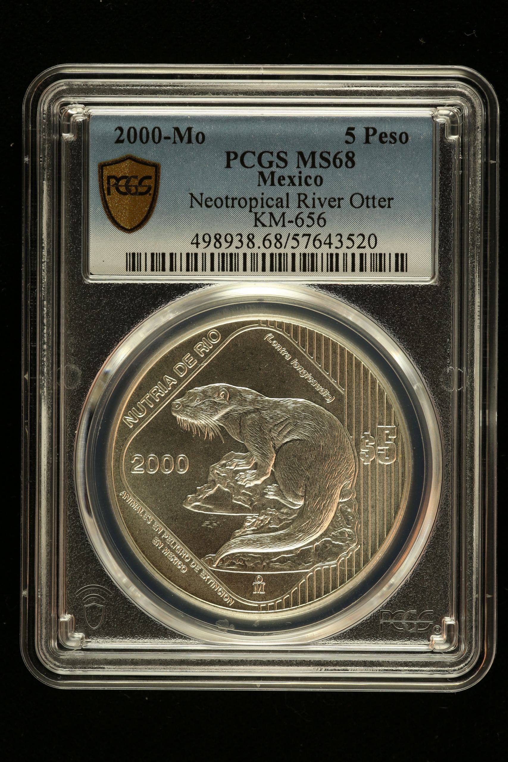 Modern Silver & Minors 5 Peso 2000 Mo KM-656 PCGS MS68 0150465
