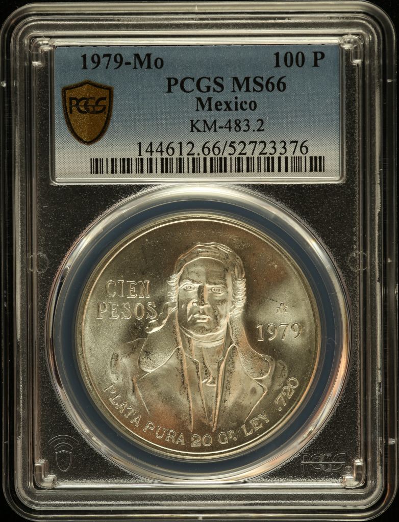 Modern Silver & Minors 100 Peso 1979 Mo KM-483.2 PCGS MS66 0151000
