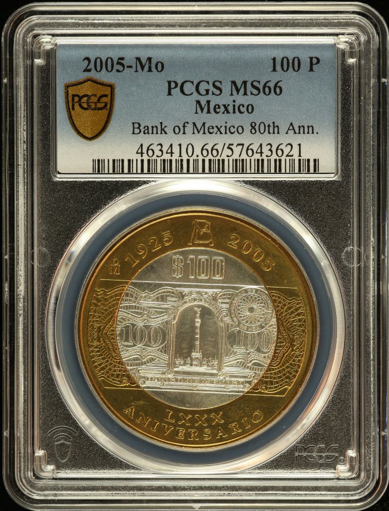 Modern Silver & Minors 100 Peso 2005 Mo PCGS MS66 0150566
