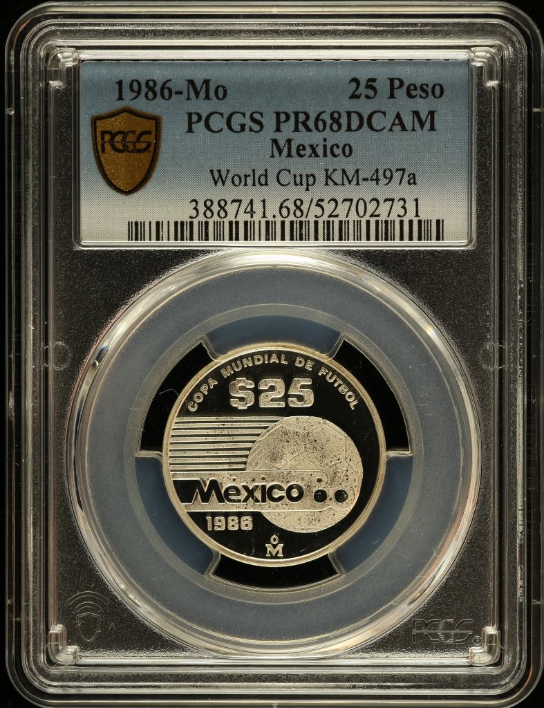 Modern Silver & Minors 25 Peso 1986 Mo KM-497a PCGS PR68DCAM 0150750