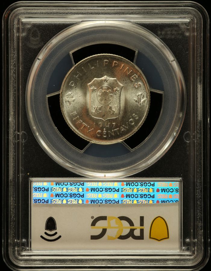 Philippines 50 Centavos 1947 S KM-184 PCGS MS65 0150218Philippines 50 Centavos 1947 S KM-184 PCGS MS65 0150218 - Image 2