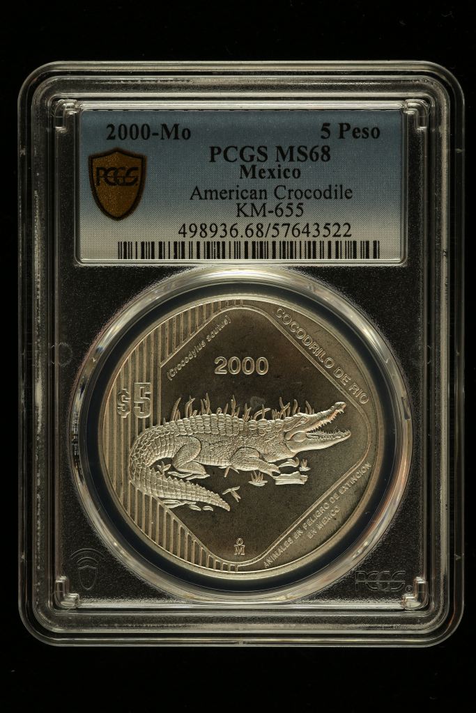Modern Silver & Minors 5 Peso 2000 Mo KM-655 PCGS MS68 0150466