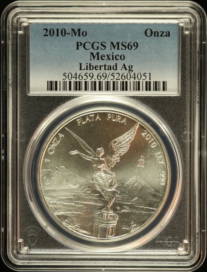 Modern Silver & Minors Onza 2010 Mo PCGS MS69 0150828Modern Silver & Minors Onza 2010 Mo PCGS MS69 0150828