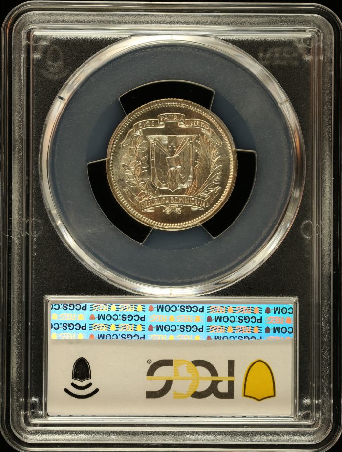 Dominican Republic 25 Centavo 1956 PCGS MS66 0151028Dominican Republic 25 Centavo 1956 PCGS MS66 0151028 - Image 2