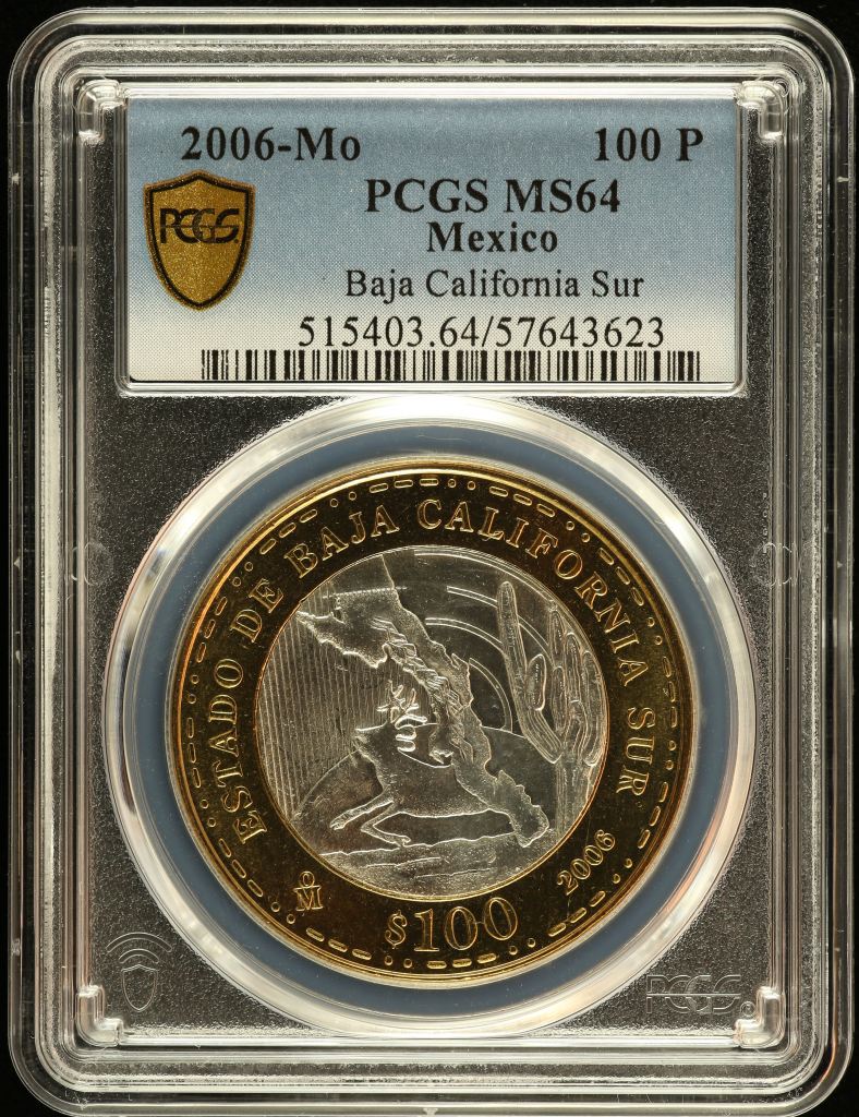 Modern Silver & Minors 100 Peso 2006 Mo PCGS MS64 0150568