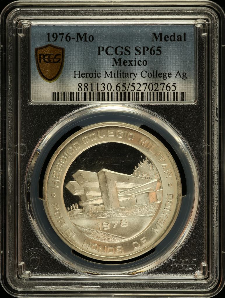 Medals & Tokens Heroic Military College Silver Medal 1976 Mo PCGS SP65 0150779