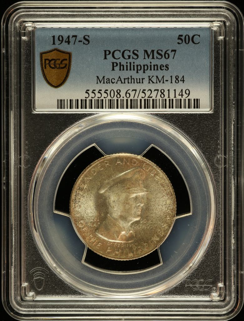 Philippines 50 Centavos 1947 S KM-184 PCGS MS67 0150223