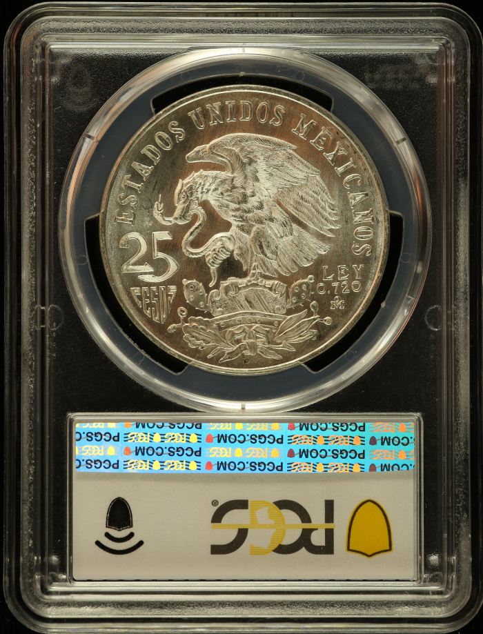 Modern Silver & Minors 25 Peso 1968 Mo KM-479.1 PCGS MS68 0151010Modern Silver & Minors 25 Peso 1968 Mo KM-479.1 PCGS MS68 0151010 - Image 2