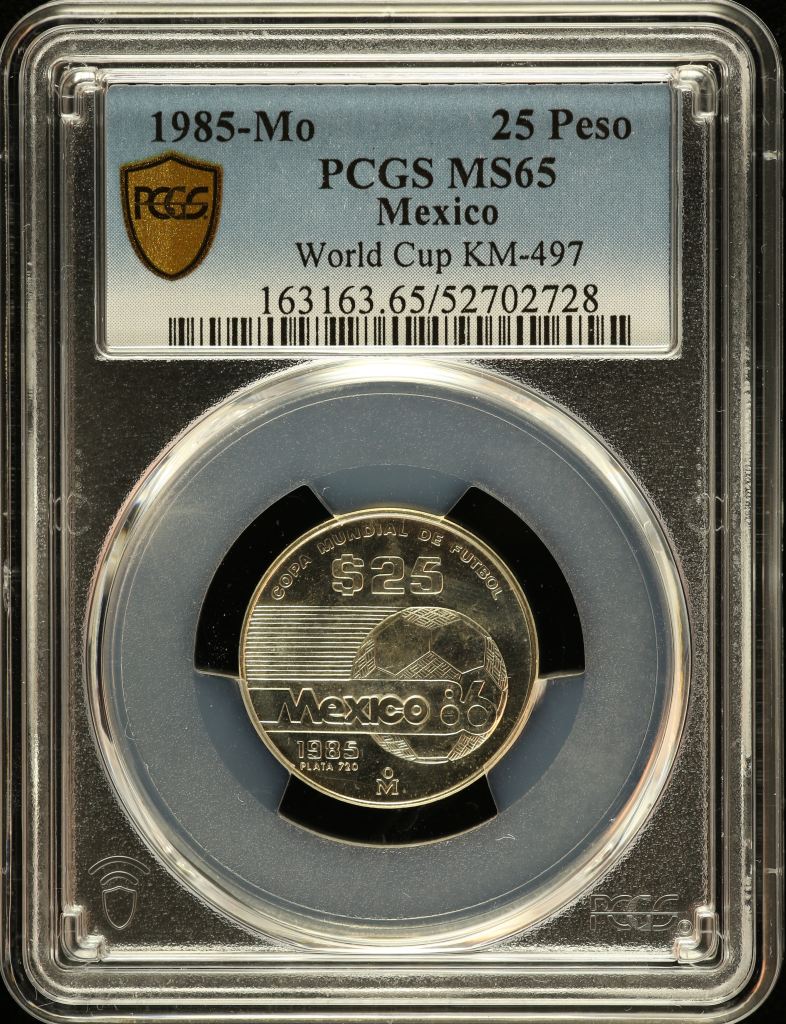 Modern Silver & Minors 25 Peso 1985 Mo KM-497 PCGS MS65 0150752