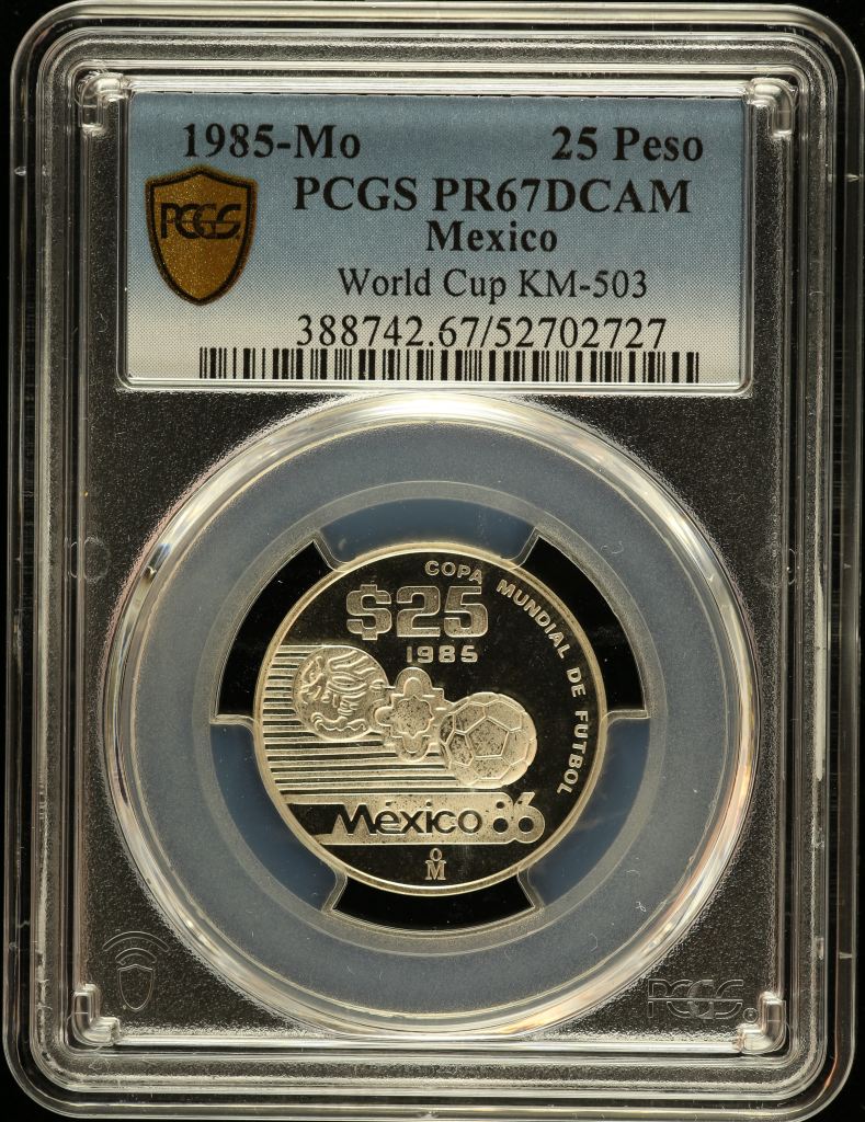 Modern Silver & Minors 25 Peso 1985 Mo KM-503 PCGS PR67DCAM 0150753