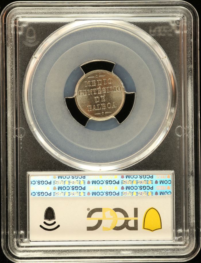 Panama 1/2 Centesimo 1907 PCGS MS63 0151123Panama 1/2 Centesimo 1907 PCGS MS63 0151123 - Image 2