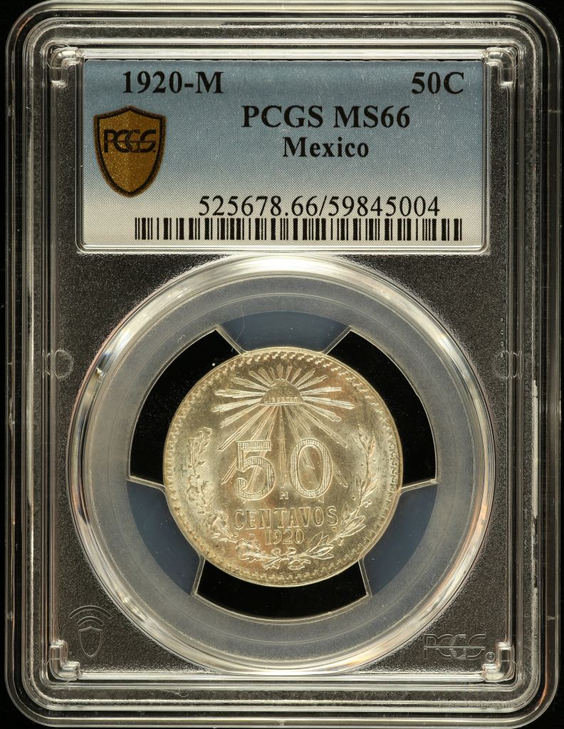 Modern Silver & Minors 50 Centavo 1920 M PCGS MS66 0150755