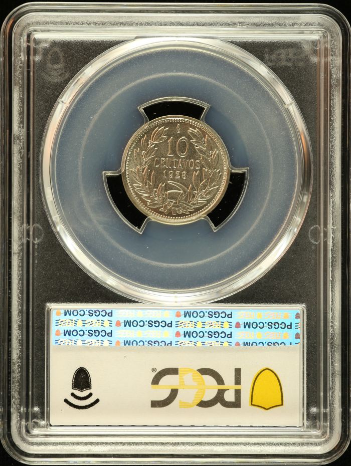 Chile 10 Centavo 1928 So PCGS MS66 0151097Chile 10 Centavo 1928 So PCGS MS66 0151097 - Image 2