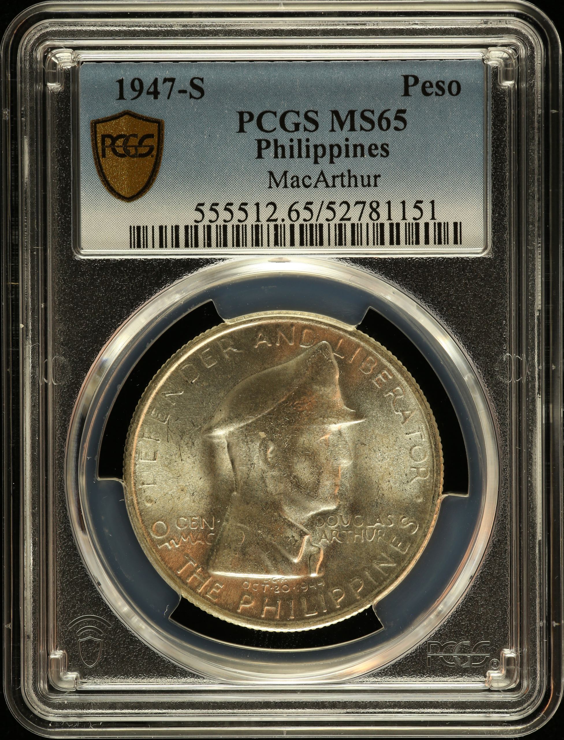 Philippines Peso 1947 S PCGS MS65 0150226